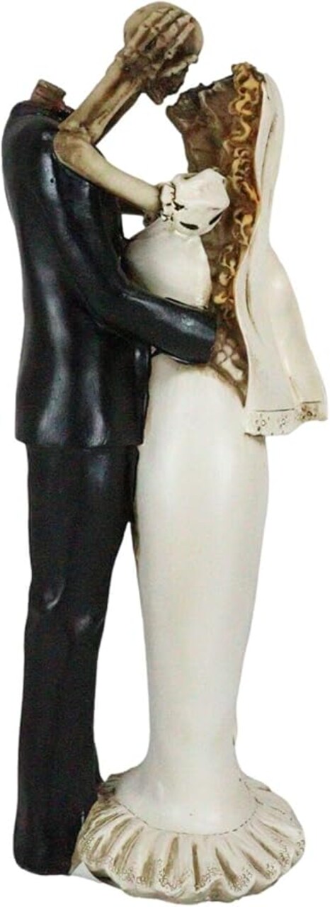 Day of The Dead Eternal Wedding Skeleton Bride & Groom Lovers Figurine 11.25" H True Love Never Dies Collection Halloween Macabre Accent Sculpture